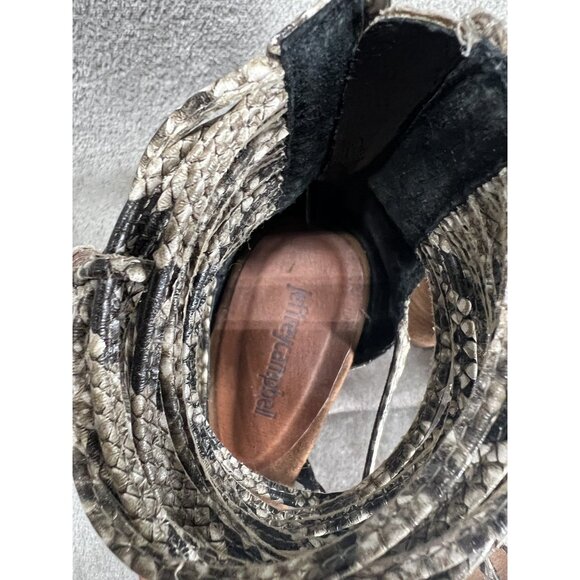 Jeffrey Campbell Women’s 7.5 Despina Snake Tassel Multi Strap Ankle Sandals - Picture 5 of 9